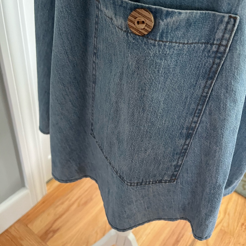 Womens Flared Denim Dress  Size S - Picture 3 of 5